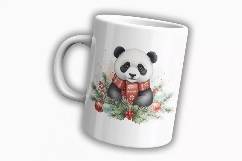 Yılbaşı Panda Temalı Kupa