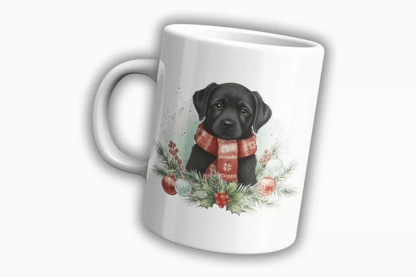 Yılbaşı Köpek Temalı Kupa