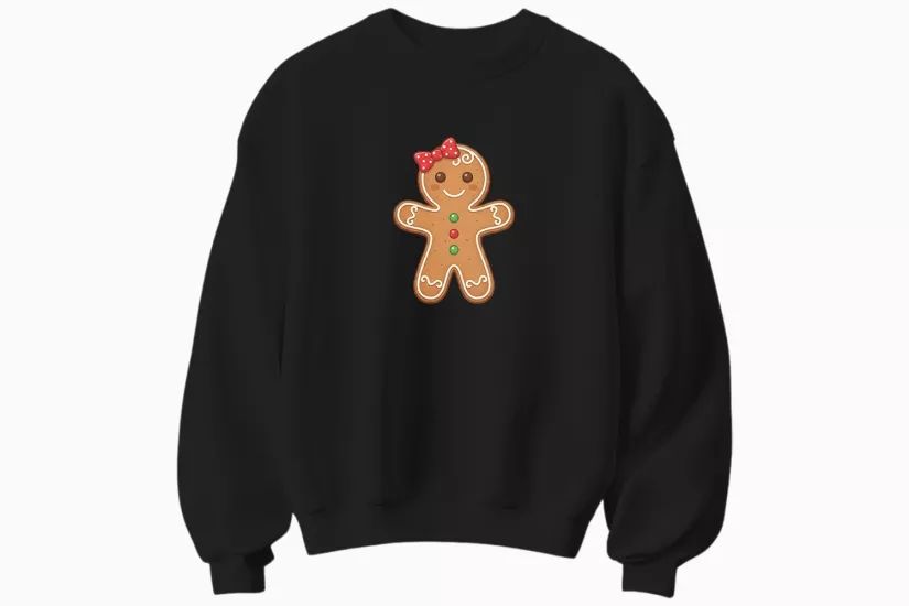 Yılbaşı Kurabiye Temalı Sweatshirt (Kadın)