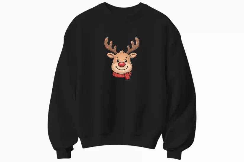  Yılbaşı Geyik Temalı Sweatshirt (Erkek)