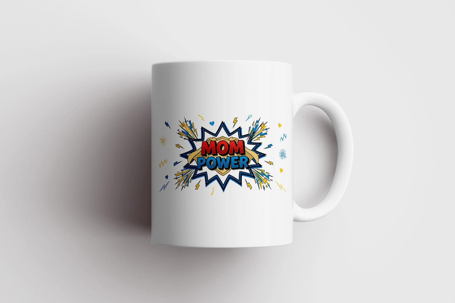 ’’Mom Power’’ Pop-Art Tasarımlı Kupa - Süper Anneye Hediye