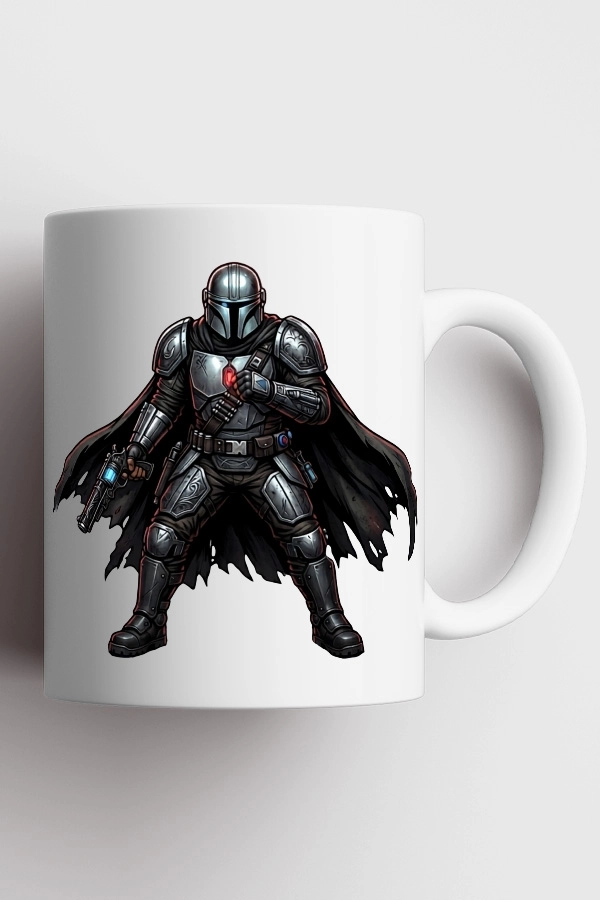 Star Wars Epik Mandalorian Beskar Zırhlı Fan Art Kupa