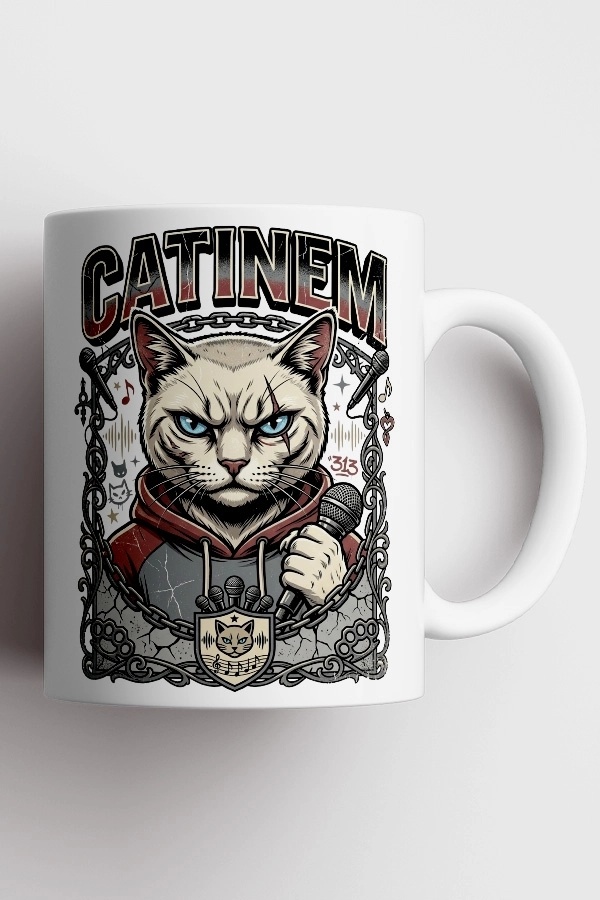 Eminem - Catinem Kedi Rap Tasarım Kupa