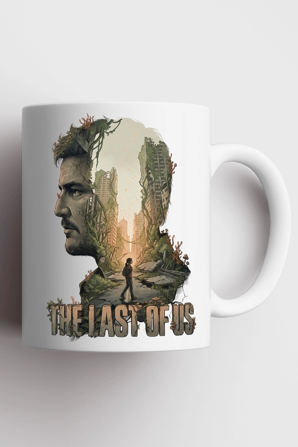 The Last of Us Yazılı Joel ve Ellie Silüet Fan Art Kupa