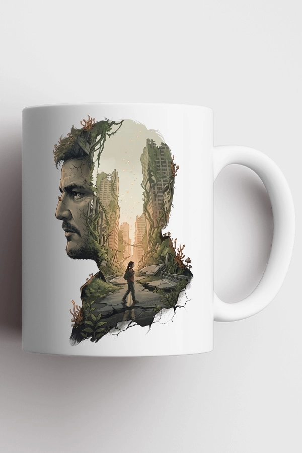 Joel Silüet ve Ellie Tasarımlı The Last of Us Fan Art Kupa