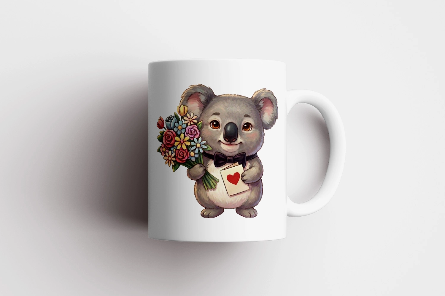 Koala – Kalpli Kartlı Kupa Tasarımı – Sevgililer Günü Özel (Erkek)