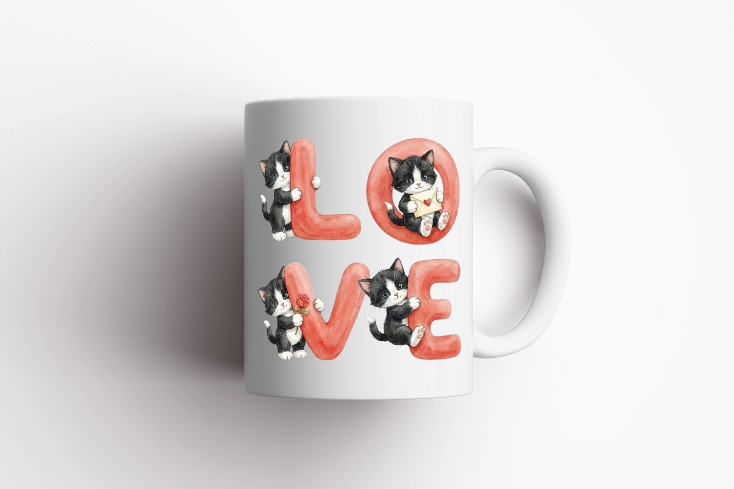 Smokin Kedi – LOVE Yazılı Sevgililer Günü Özel Tasarım Kupa