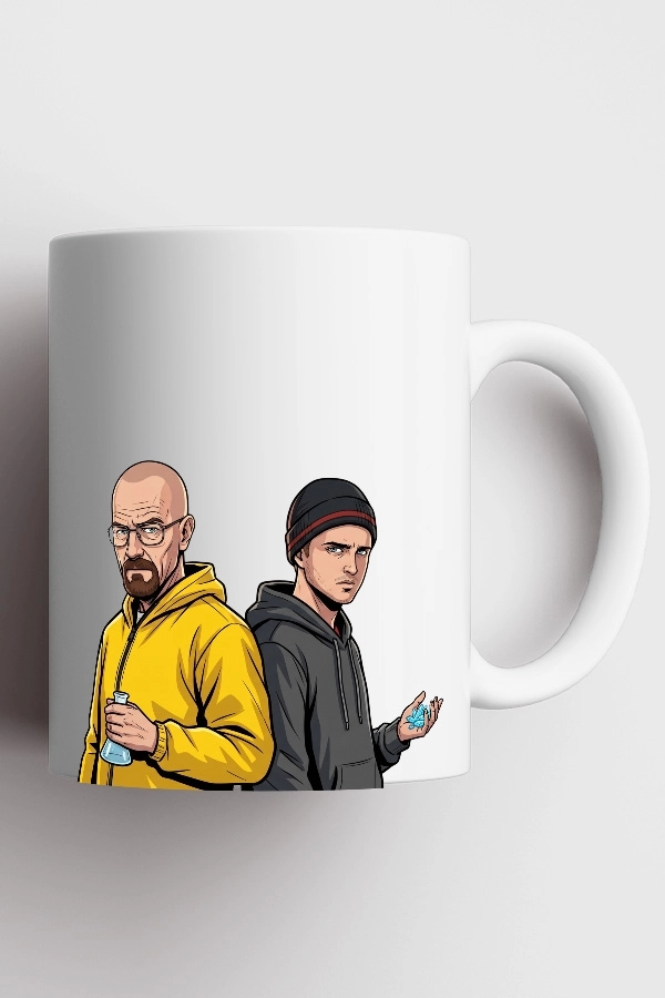 Breaking Bad Walter White & Jesse Pinkman Fan Art Kupa 