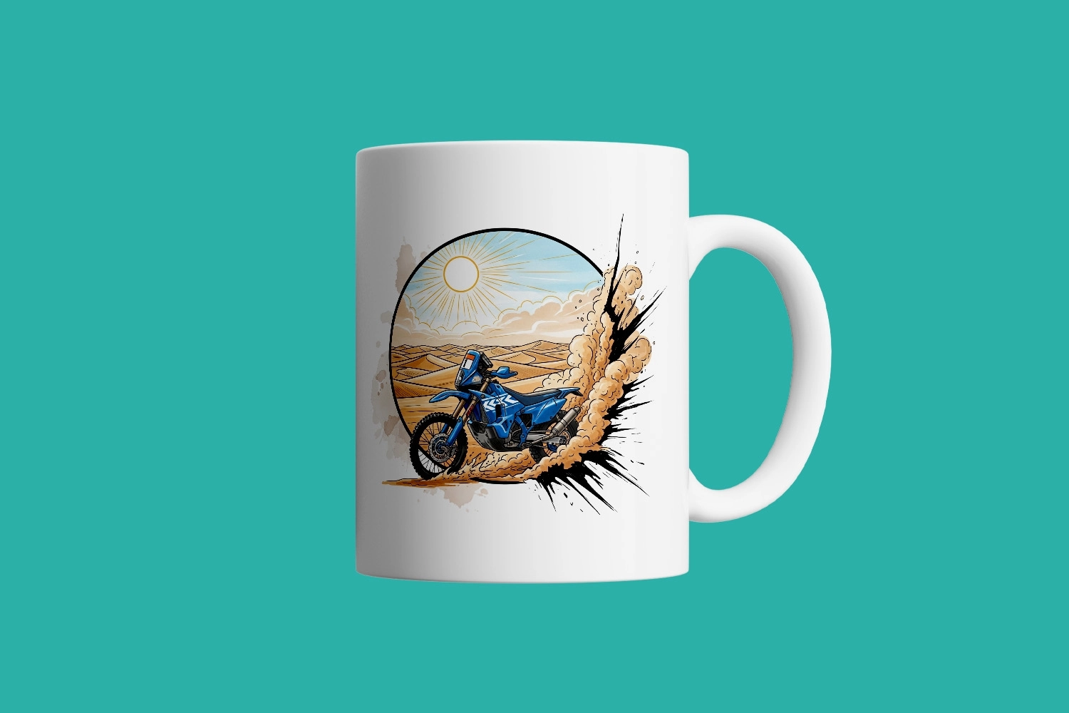 Çöl Sürüşü - Enduro Motor - Motosiklet Temalı Kupa