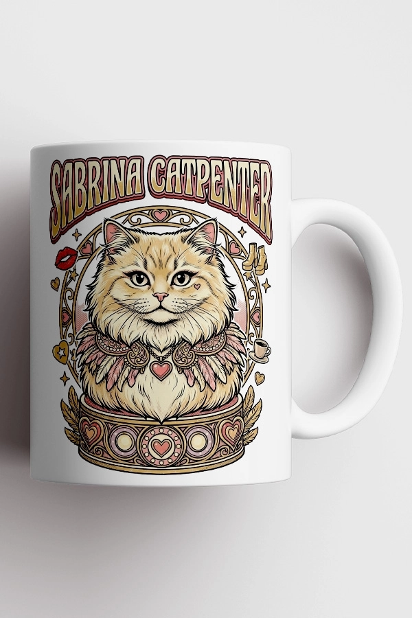 Sabrina Carpenter - Sabrina Catpenter Kedi Pop Tasarım Kupa