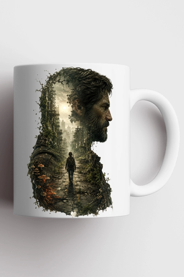 Joel ve Ellie Silüet Tasarım The Last of Us Fan Art Kupa