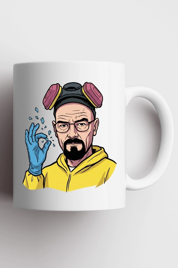 Heisenberg ’’Pure Chemistry’’ Mavi Kristal Fan Art Kupa