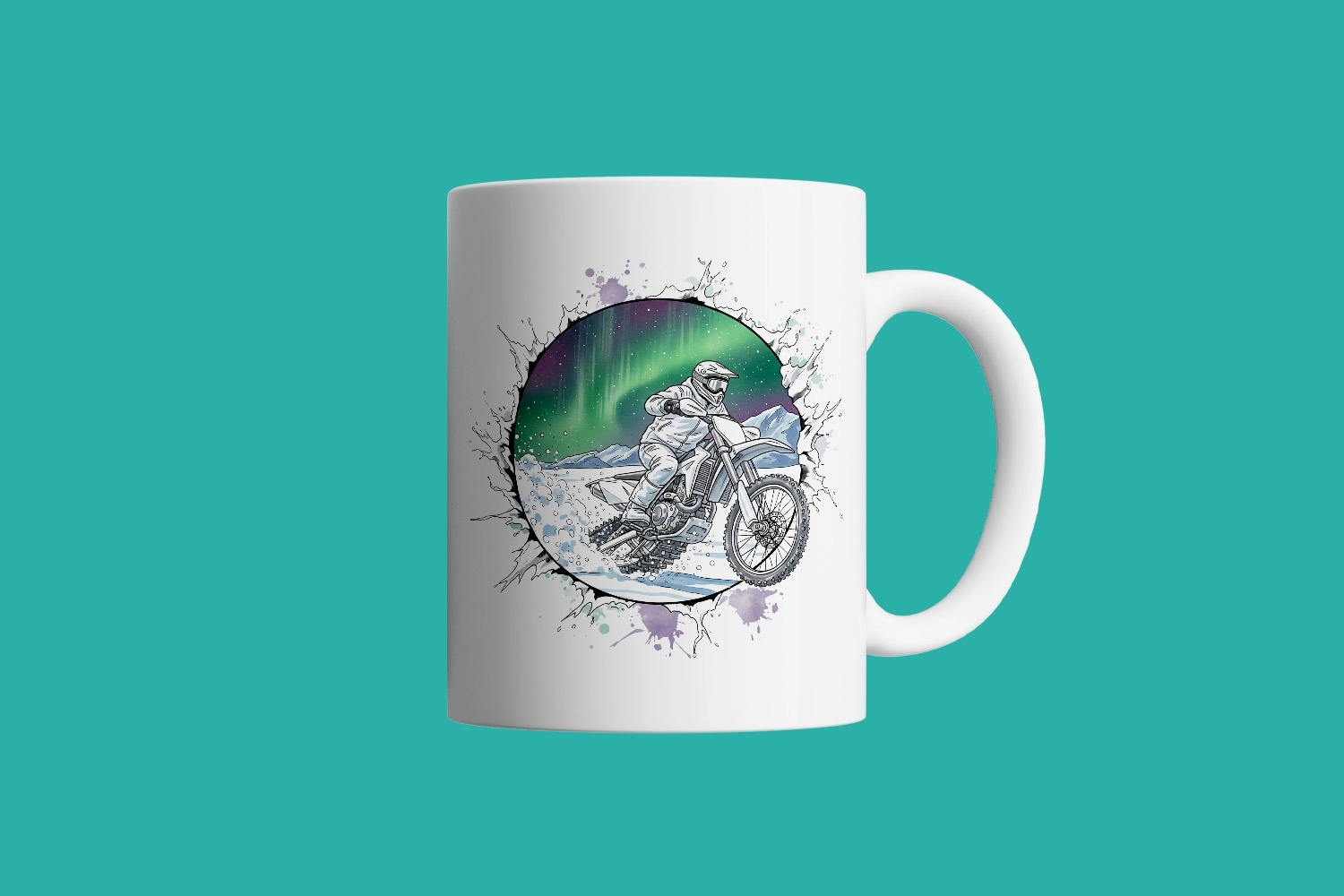Aurora Kış Macerası - Enduro Off-Road Motor -Motosiklet Temalı Kupa