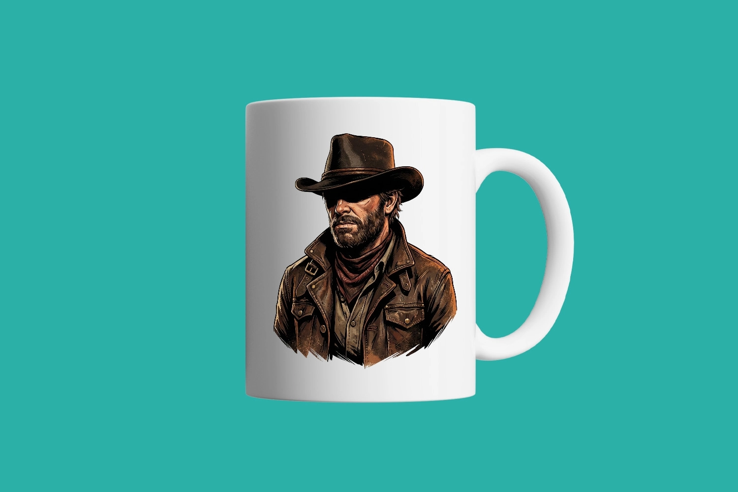 RDR 2 Fan Art Western Arthur Morgan Gamer Kupa – Kovboy Temalı Gamer Kupa 