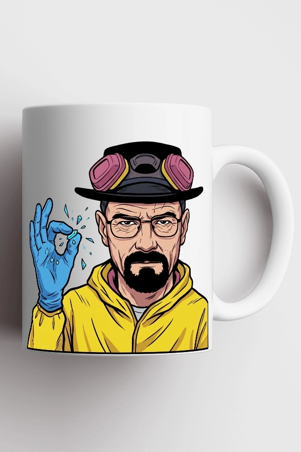 Breaking Bad Walter White İllüstrasyon Fan Art Tasarım Kupa