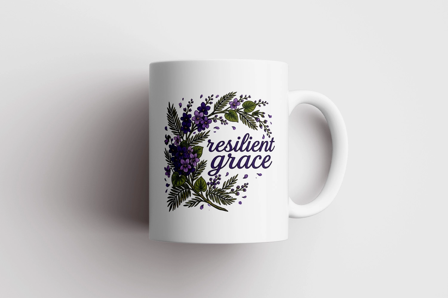 Resilient Grace Botanik İllüstrasyonlu Tasarım Kupa