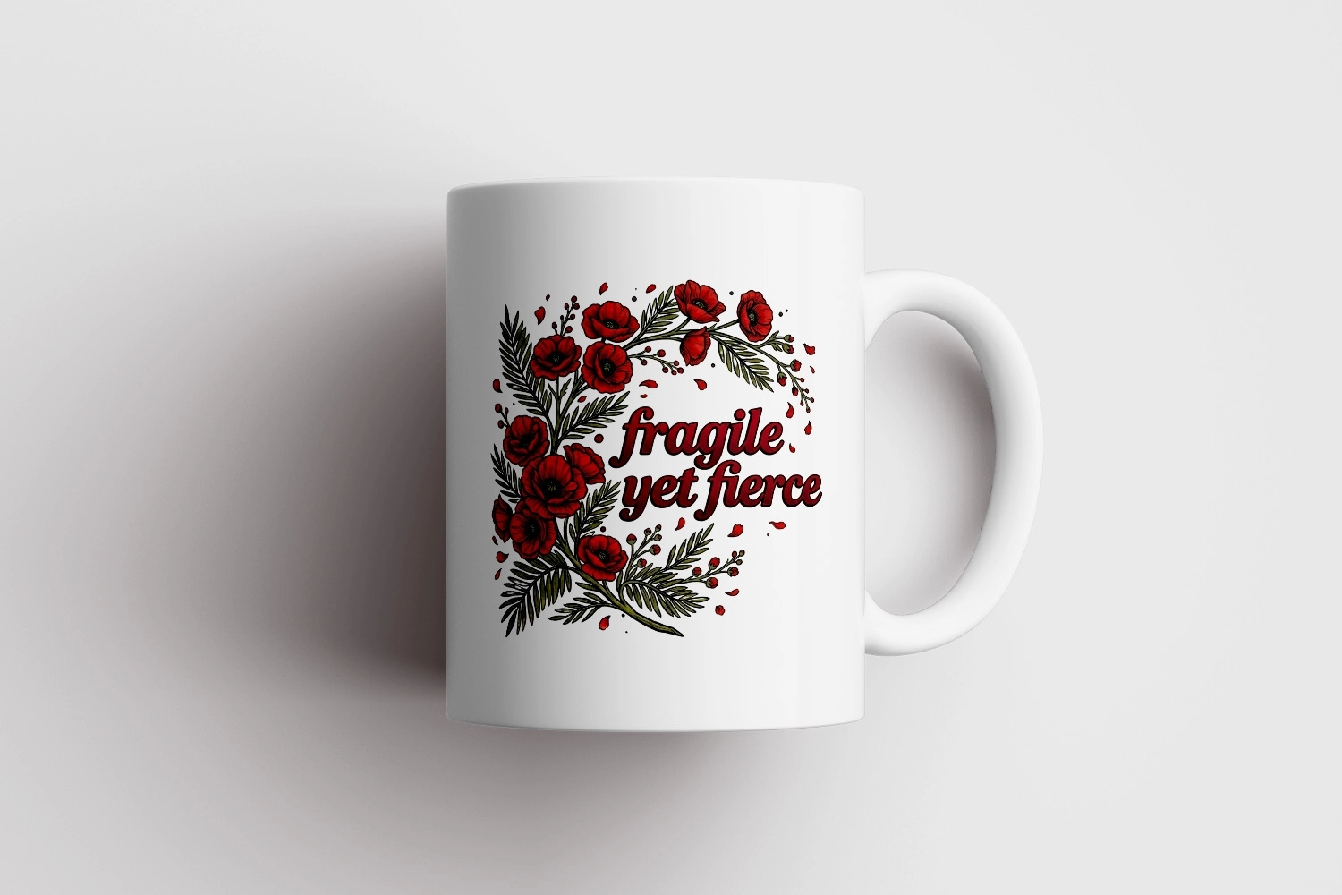 ’’Fragile yet Fierce’’ Gelincik Temalı Tasarım Kupa