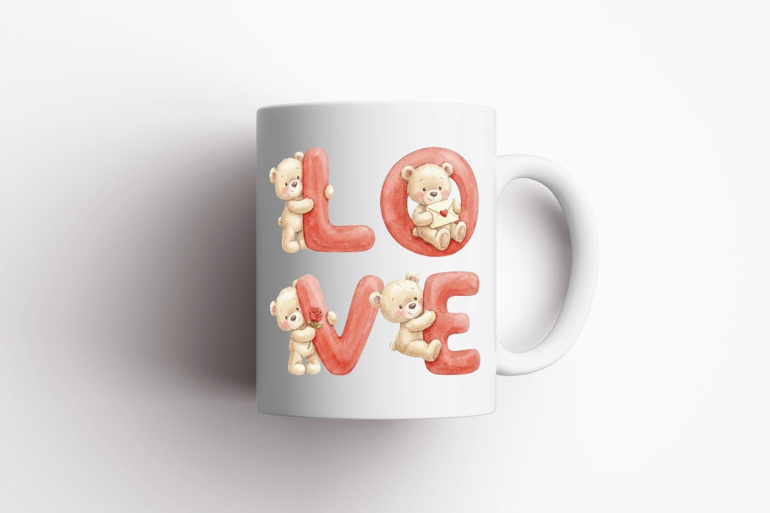 Ayıcık – LOVE Yazılı Sevgililer Günü Özel Tasarım Kupa