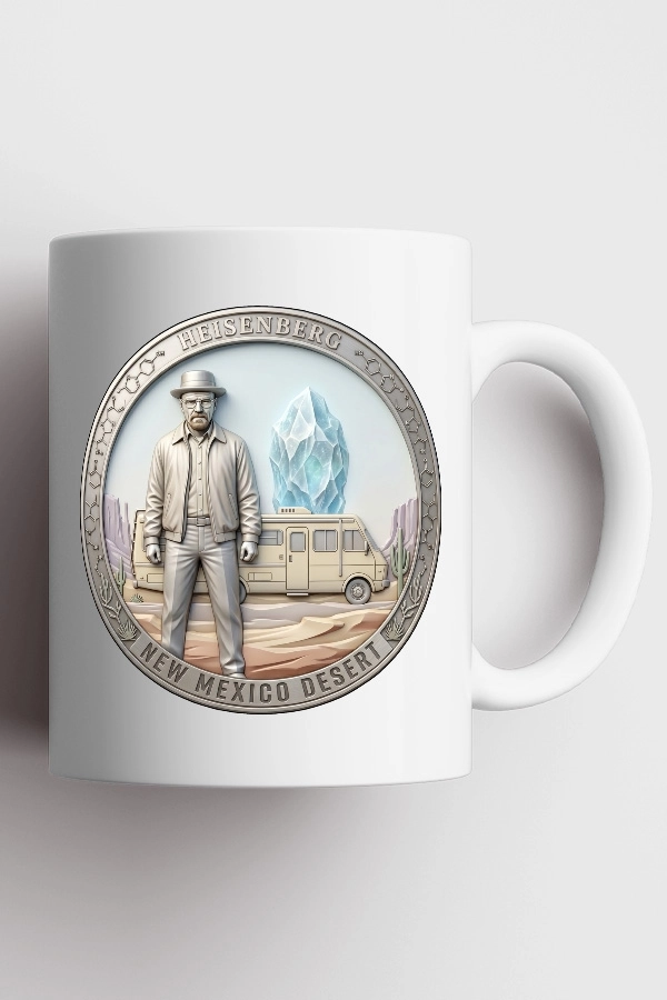 Breaking Bad Heisenberg Gümüş Mühür Fan Art Kupa 
