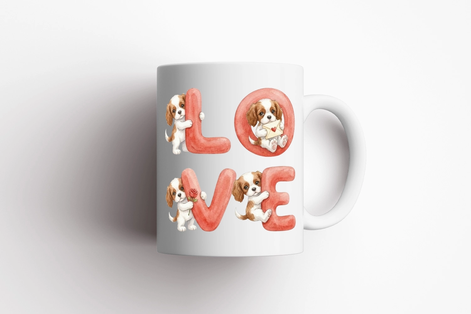 Cavalier King Charles – LOVE Yazılı Sevgililer Günü Özel Tasarım Kupa