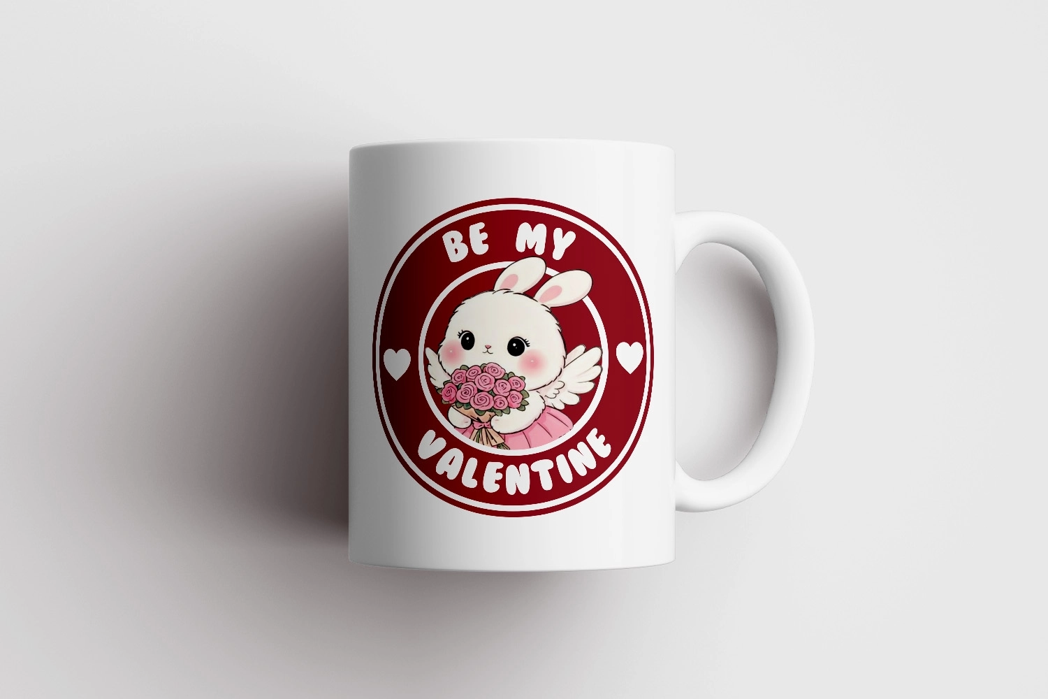 Be My Valentine – Dişi Tavşan Sevgililer Günü Özel Tasarım Kupa