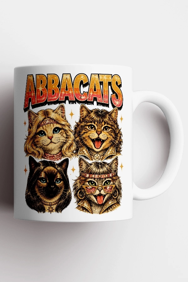 ABBA - Abbacats Kedi Pop Tasarım Kupa - Versiyon 1