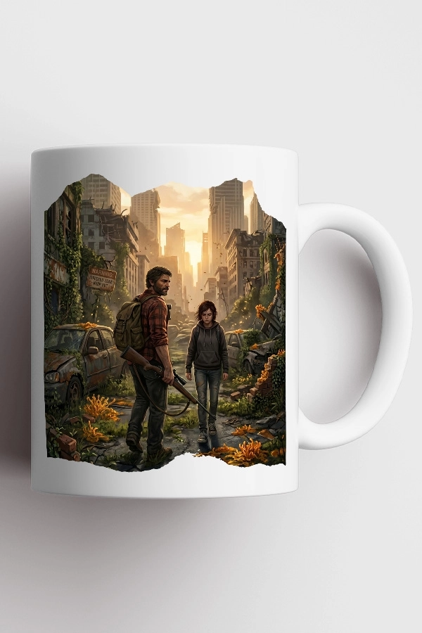Joel ve Ellie Tasarımlı The Last of Us Fan Art Kupa