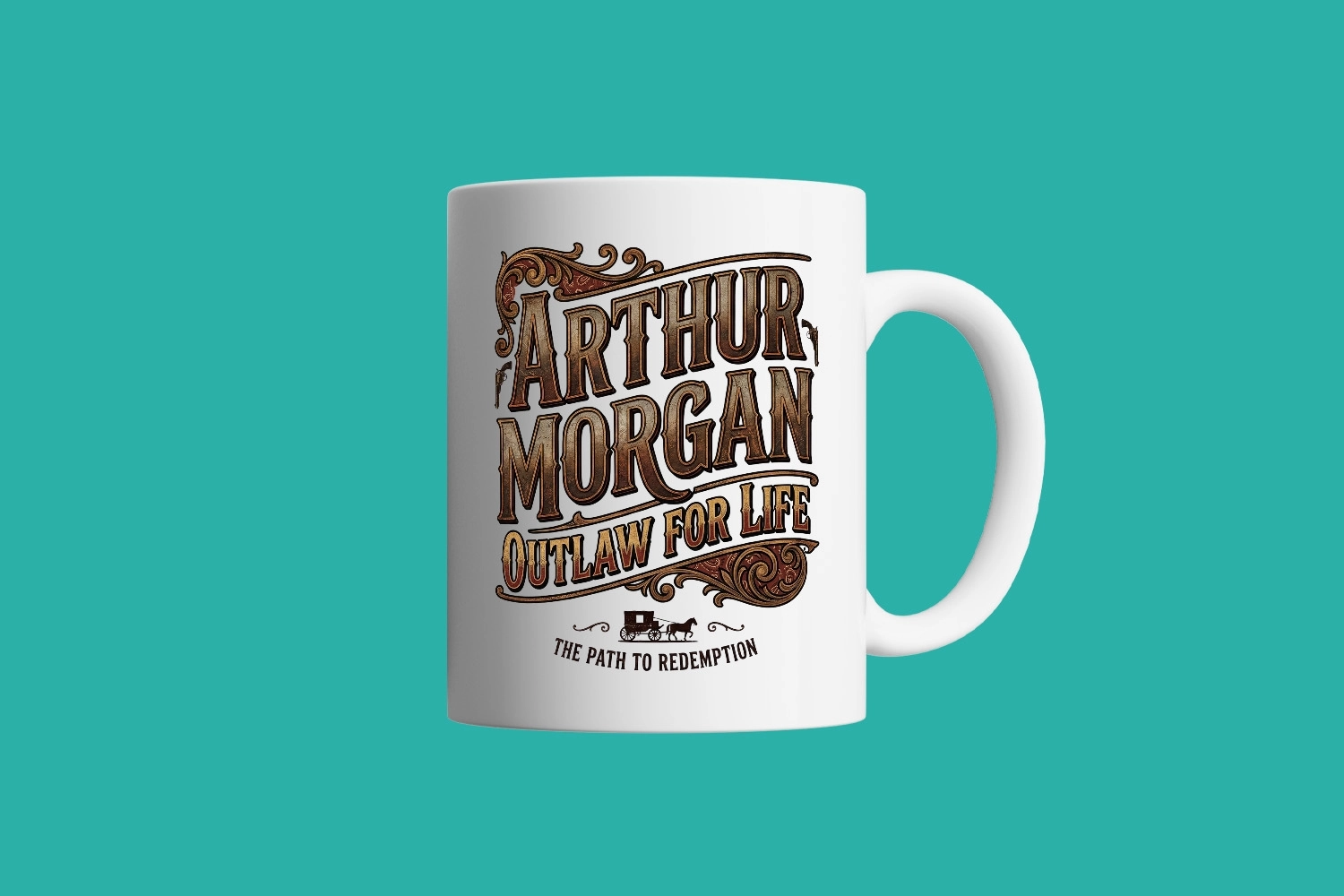 Red Dead Redemption 2 Arthur Morgan Fan Art Tasarımlı Kupa