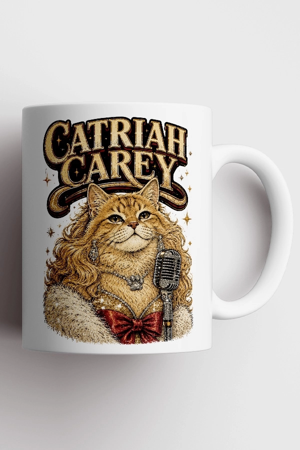 Mariah Carey - Catriah Carey Kedi Pop Tasarım Kupa - Versiyon 1