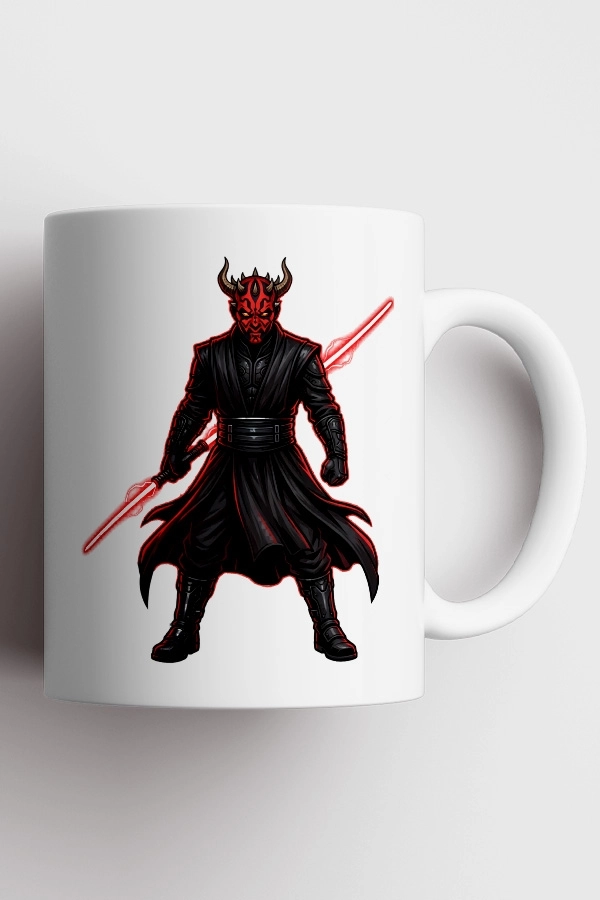 Star Wars Darth Maul Işın Kılıçlı Fan Art Kupa 