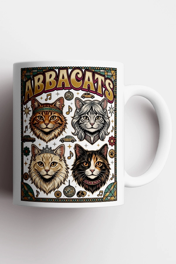 ABBA - Abbacats Kedi Pop Tasarım Kupa - Versiyon 2