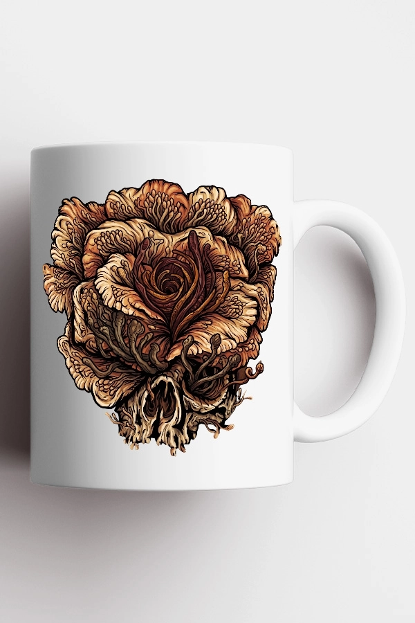 Cordyceps Gülü ve Kurukafa The Last of Us Fan Art Kupa