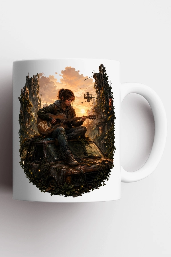 The Last of Us Ellie Gitarlı Tasarım Fan Art  Kupa