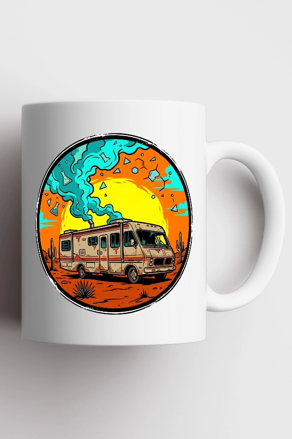 Breaking Bad Çöl Temalı Karavan Fan Art Kupa 