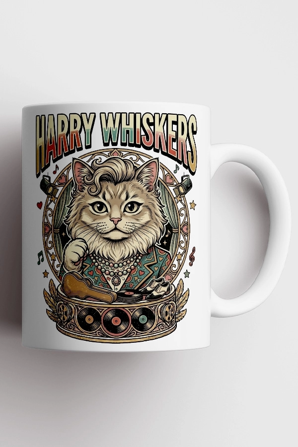 Harry Styles - Harry Whiskers Kedi Pop Tasarım Kupa
