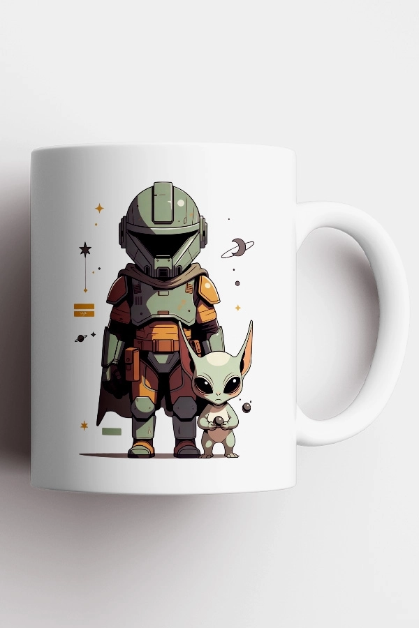 Star Wars The Mandalorian - Baby Yoda Grogu Fan Art Tasarım Kupo