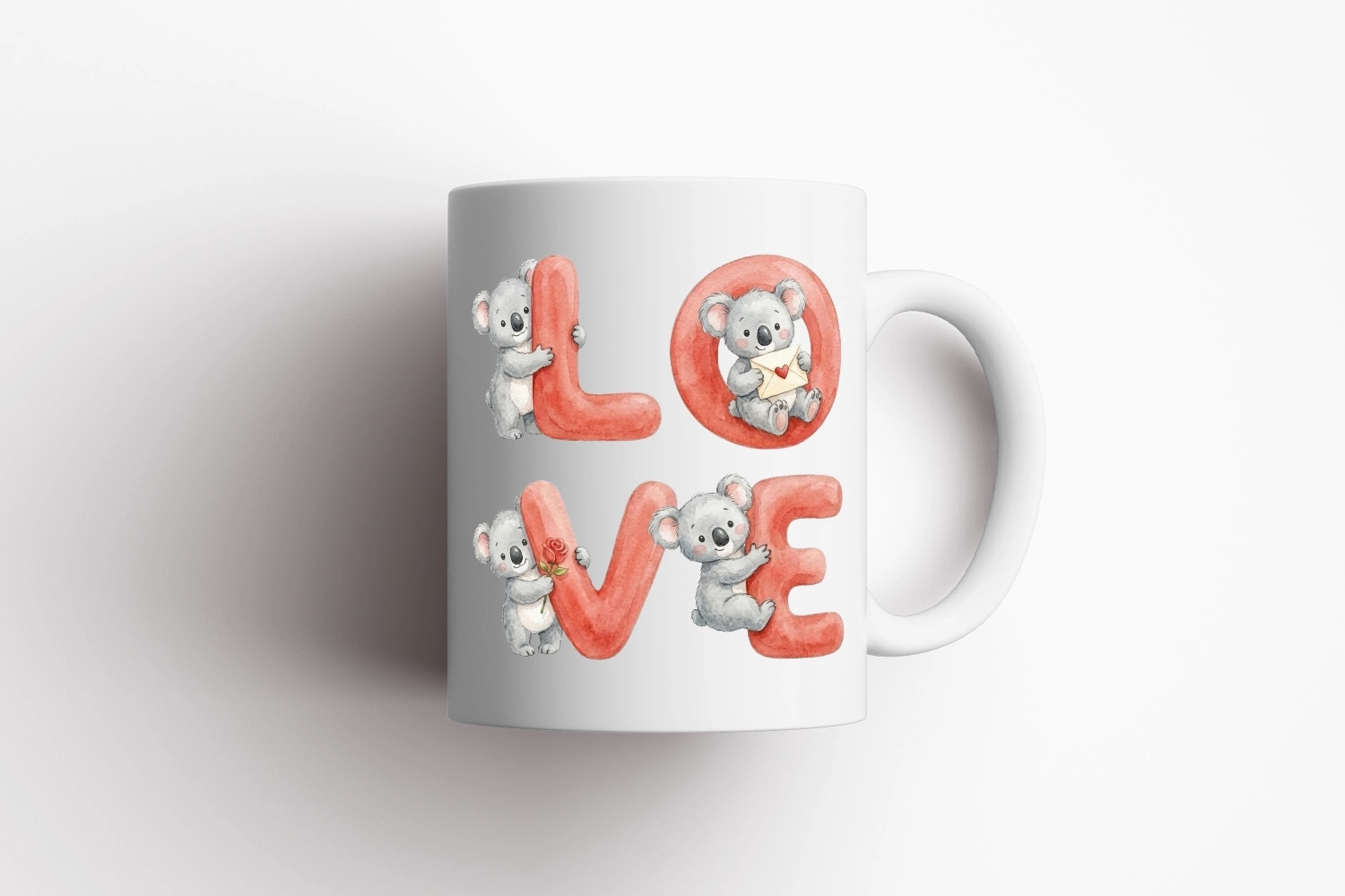 Koala – LOVE Yazılı Sevgililer Günü Özel Tasarım Kupa