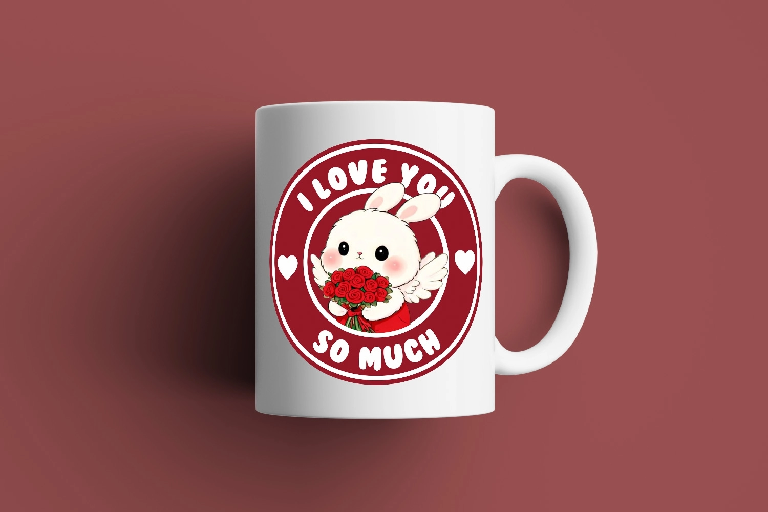I Love You So Much – Erkek Tavşan  Sevgililer Günü Özel Tasarım Kupa