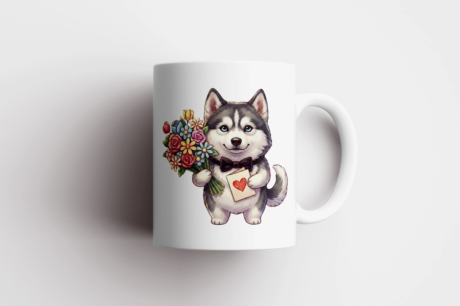 Husky –Kalpli Kartlı Kupa Tasarımı – Sevgililer Günü Özel (Erkek)
