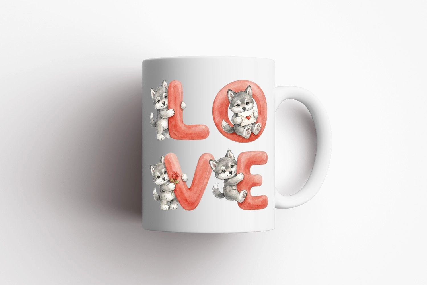 Husky – LOVE Yazılı Sevgililer Günü Özel Tasarım Kupa
