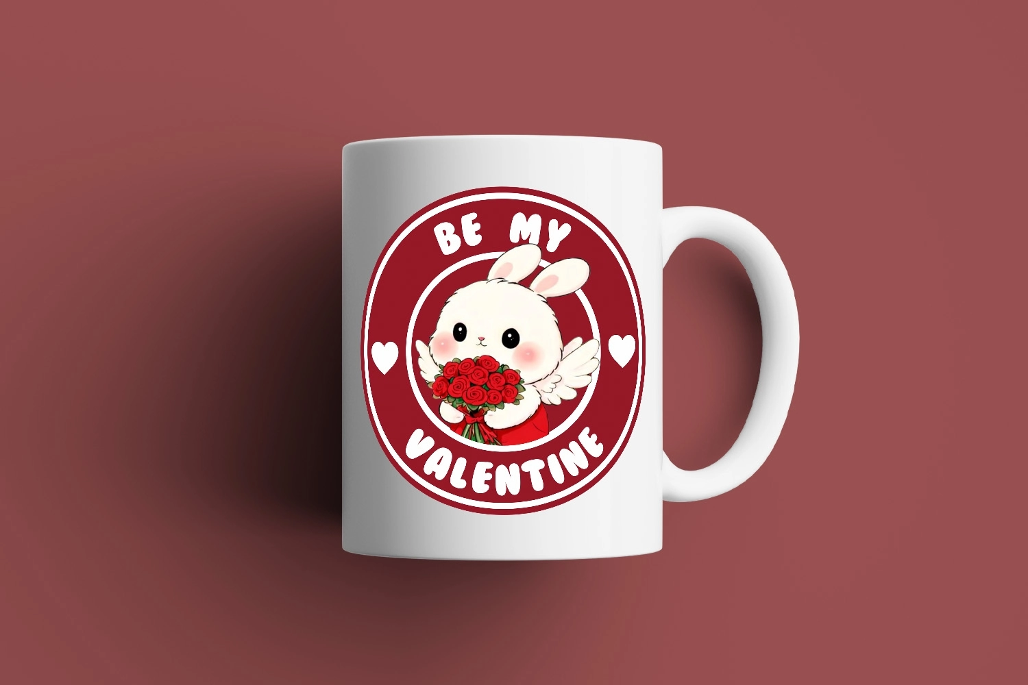 Be My Valentine – Erkek Tavşan  Sevgililer Günü Özel Tasarım Kupa