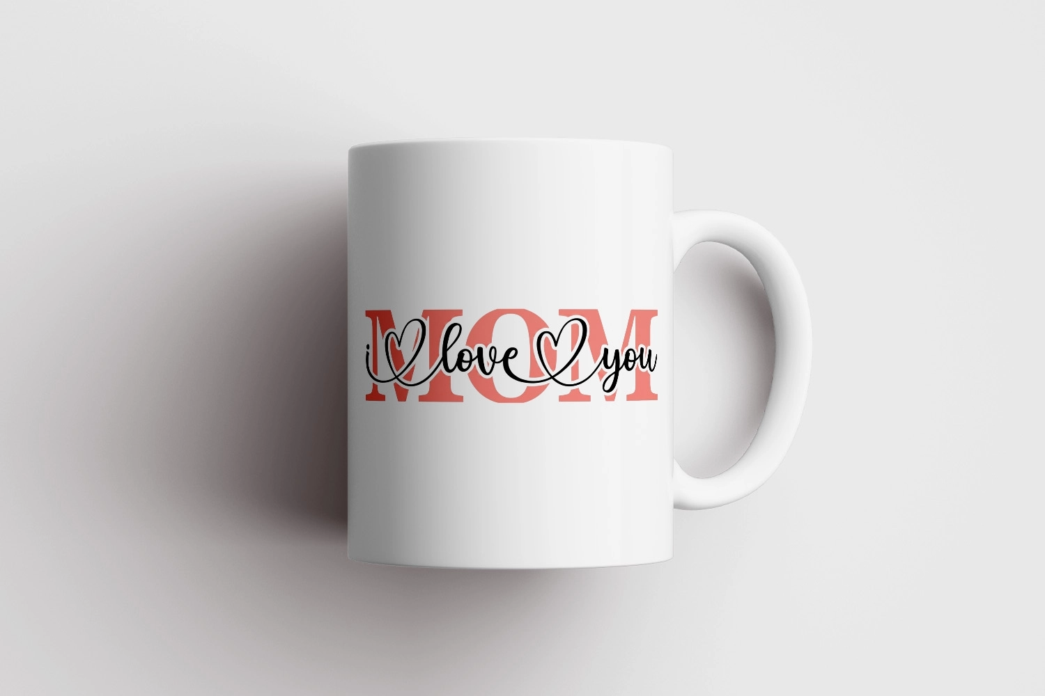 ’’I Love You Mom’’ Yazılı Tasarım Kupa - Anneler Günü Hediyesi