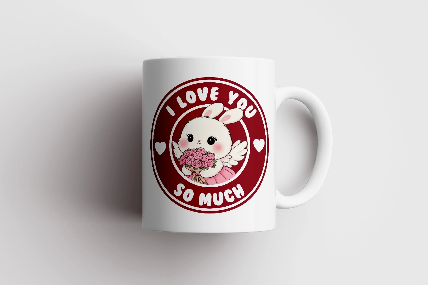 I Love You So Much – Dişi Tavşan  Sevgililer Günü Özel Tasarım Kupa