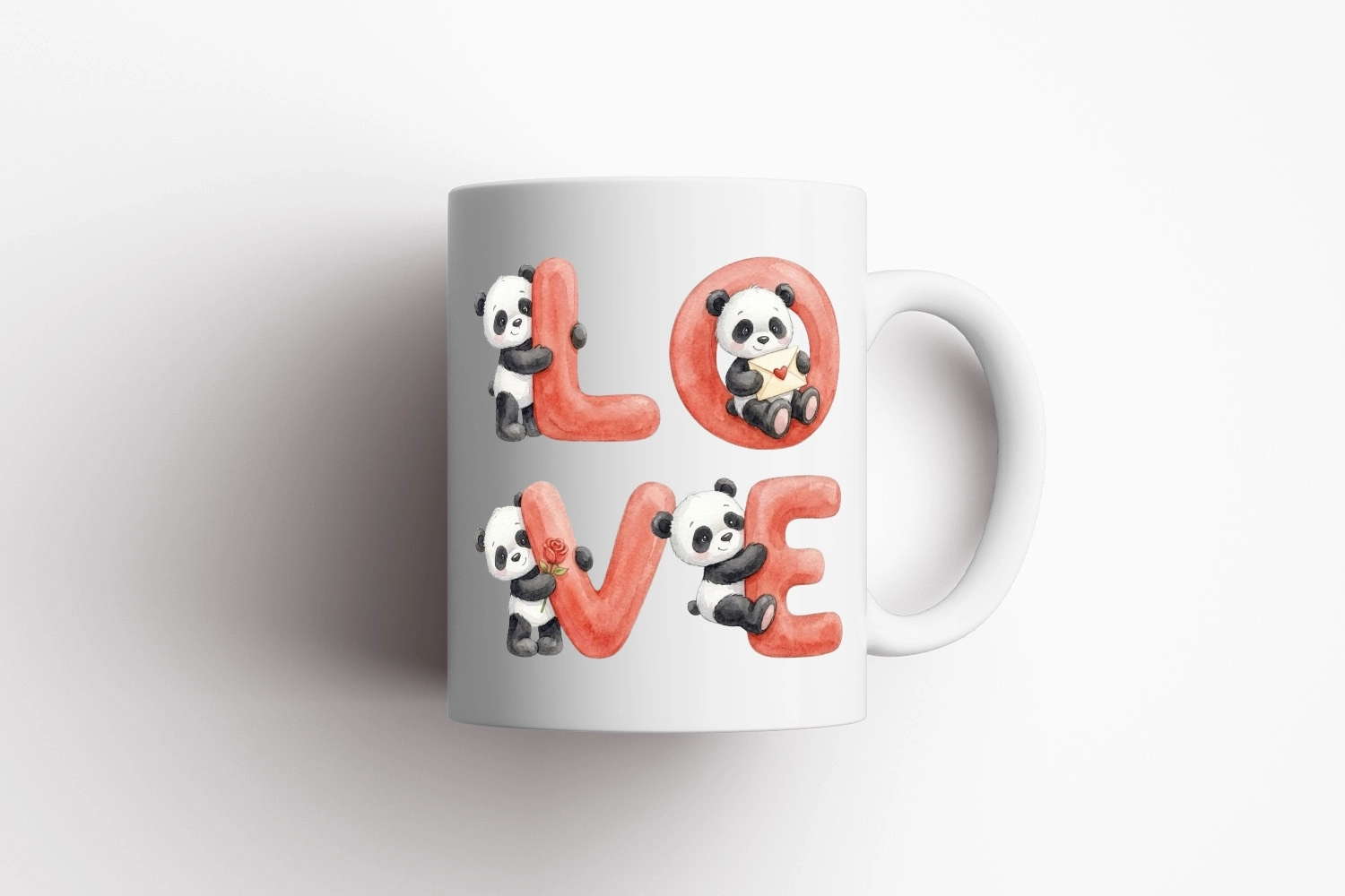 Panda – LOVE Yazılı Sevgililer Günü Özel Tasarım Kupa