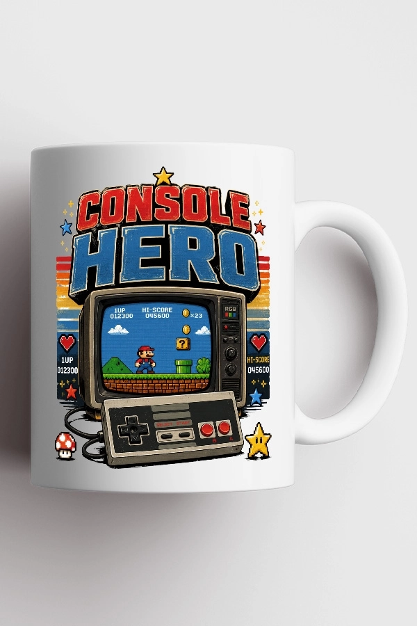 Console Hero Piksel Art Tasarım Kupa