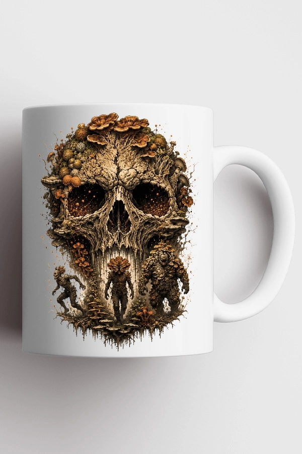 Kurukafa ve Clicker Zombi Tasarımlı The Last of Us Fan Art Kupa