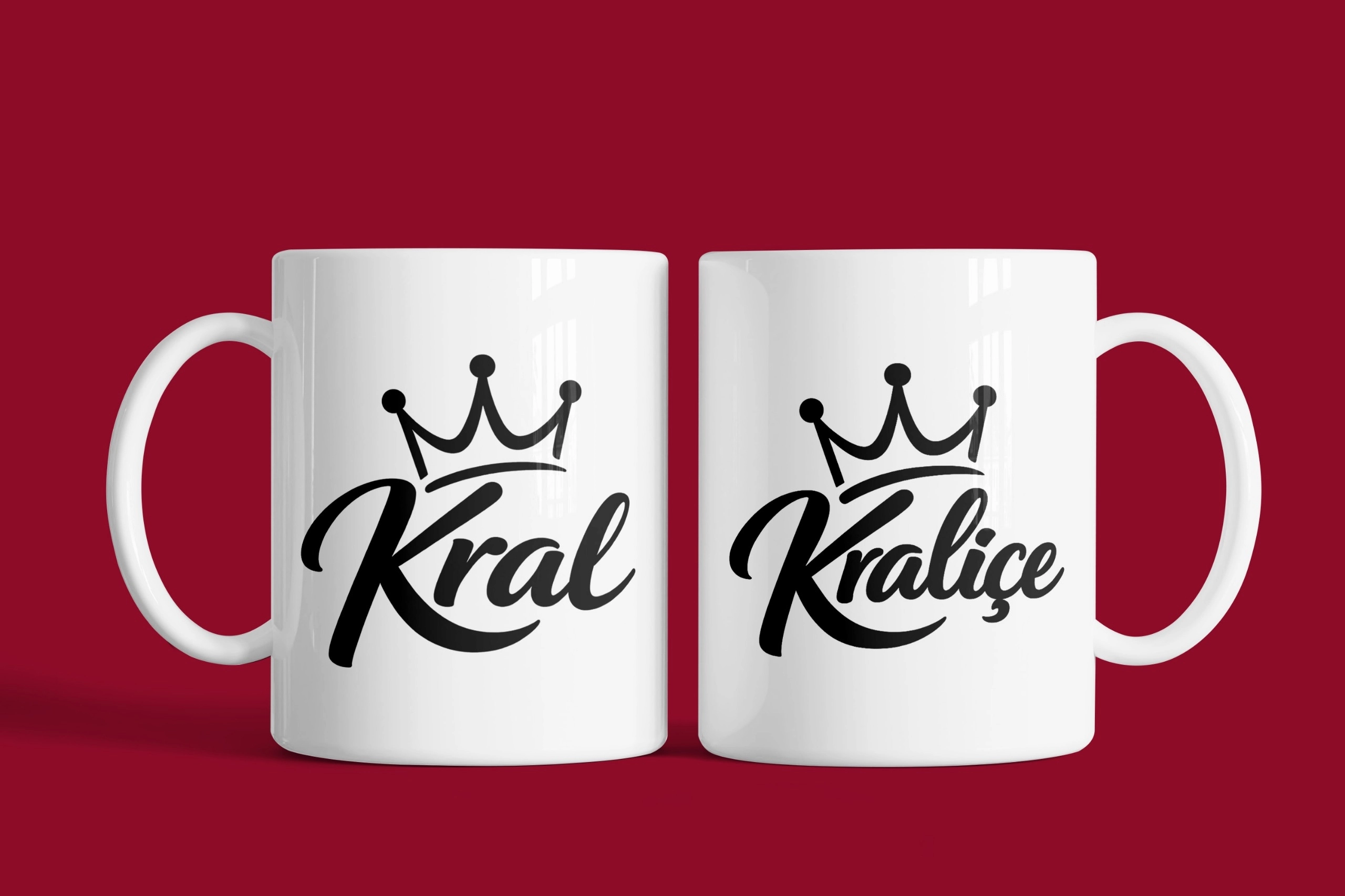 Kral & Kraliçe – 2’li Kupa Seti | Sevgililer Günü Özel Tasarım